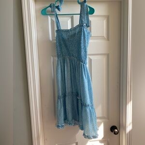 Women's fashion tie shoulder dress with floral detail